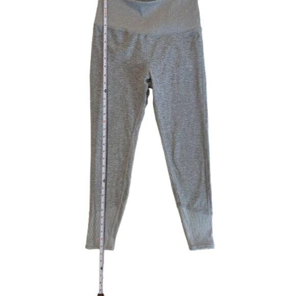 ALO Yoga High-Waist - Alosoft Lounge Legging Athletic Heather Grey- Size Medium - Picture 3 of 6